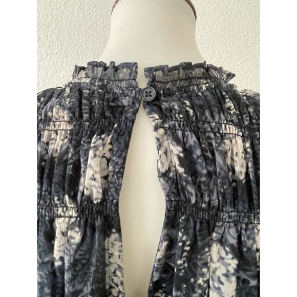 Joie Dress Mini Multicolor Baltic Print Smocked Lined - Picture 8 of 13